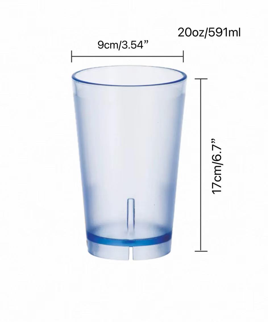 CHEFCO, JB-8870P, Gobelet en polycarbonate bleu, 590 ml