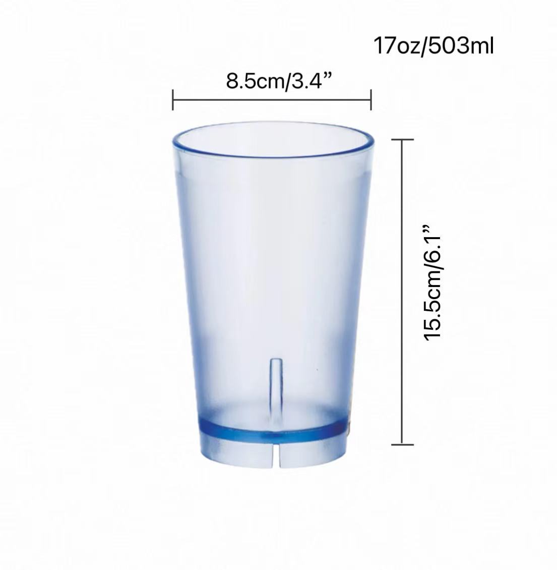 CHEFCO, JB-8871P, Gobelet isotherme en polycarbonate, bleu, 500 ml (17 oz).