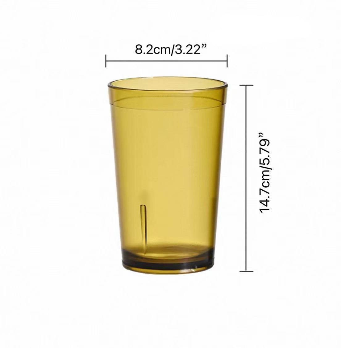 CHEFCO,JB-8872BN, Polycarbonate Water Cup, Brown 16oz - Chefcoca