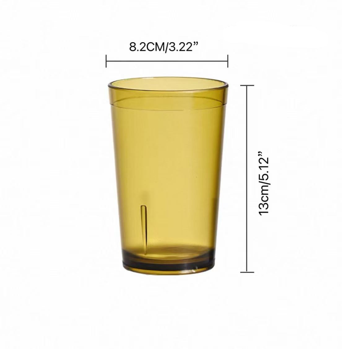 CHEFCO,JB-8873B, Polycarbonate Water Cup, Brown 14oz - Chefcoca