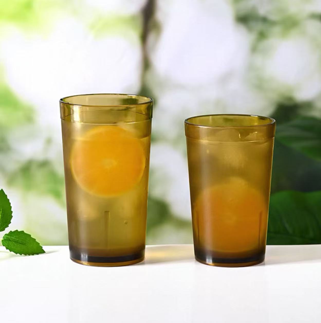 CHEFCO,JB-8870B, Polycarbonate Water Cup, Brown 20oz