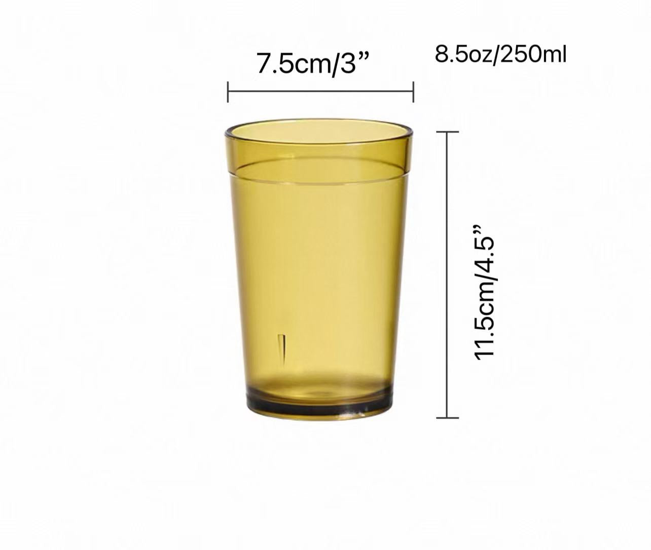 CHEFCO,JB-8875B, Polycarbonate Water Cup, Brown 8.5OZ