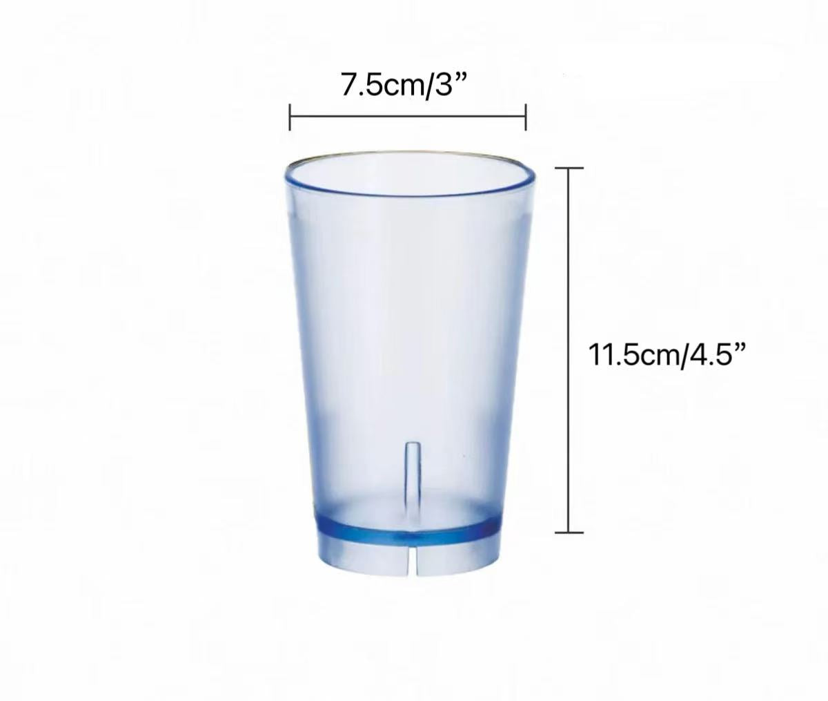 CHEFCO,JB-8875P,Polycarbonate Water Cup, Blue 300ml/10oz - Chefcoca