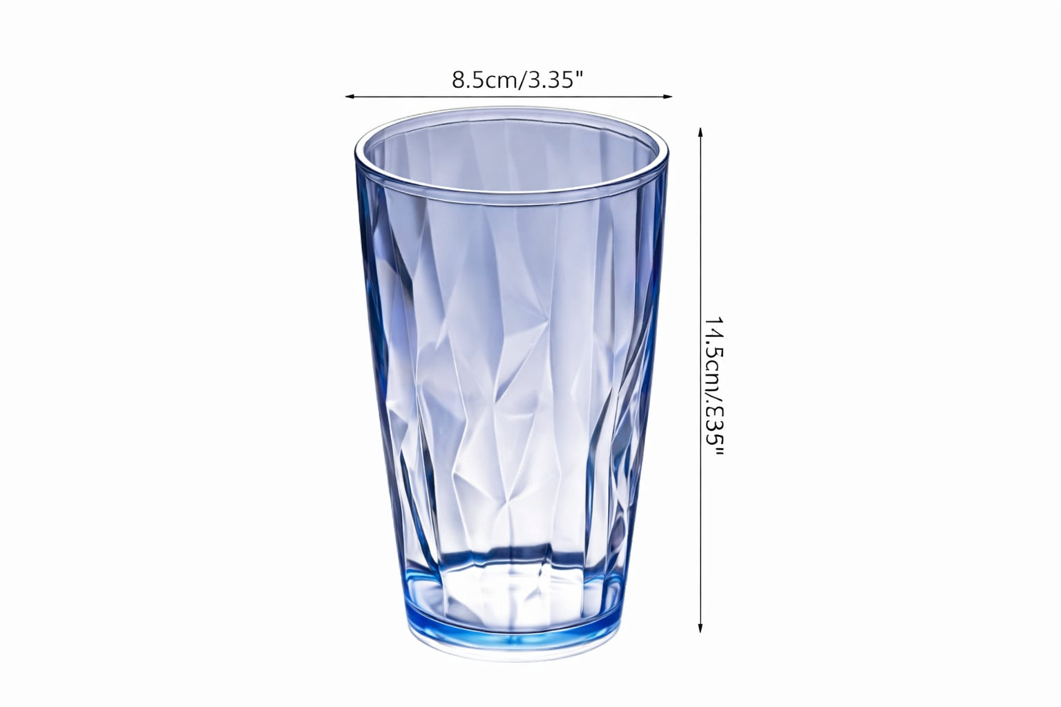 CHEFCO,JB-9320P, 480mL (16.25 oz) Waves Acrylic Water Cup - Chefcoca