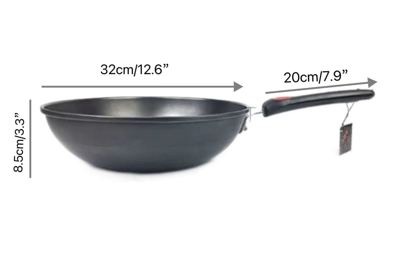 CHEFCO,JSL0597,Non-stick Carbon Steel Wok(32CM/12.6'')