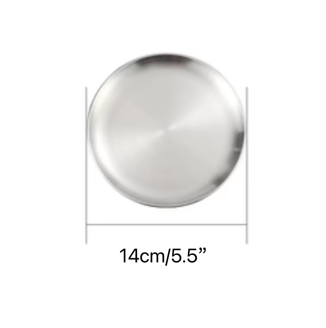 CHEFCO,KRP-14D,Silver Stainless Steel Sanding Round Plate with Rim - Chefcoca