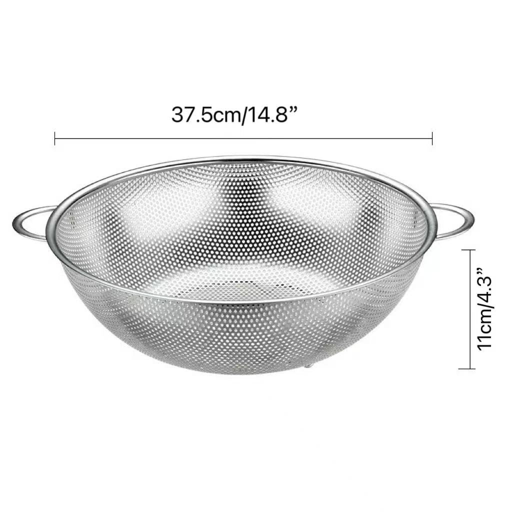 CHEFCO,MBD-375, 14.8"/37.5cm Stainless Steel  Porous Muti-Functional Basket with Handles - Chefcoca
