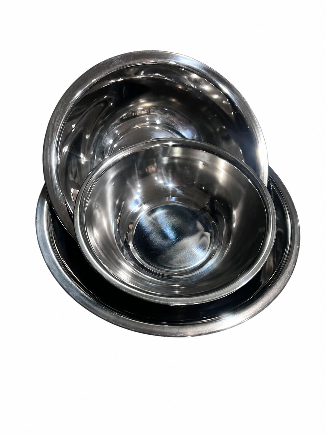 CHEFCO,MIX020, 19.5cm/7.7"Dia  Shallow Stainless Steel Mixing Bowl - Chefcoca