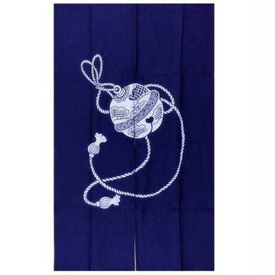 CHEFCO,MK-484,Blue Door Curtain with Big Bell Pattern - Chefcoca