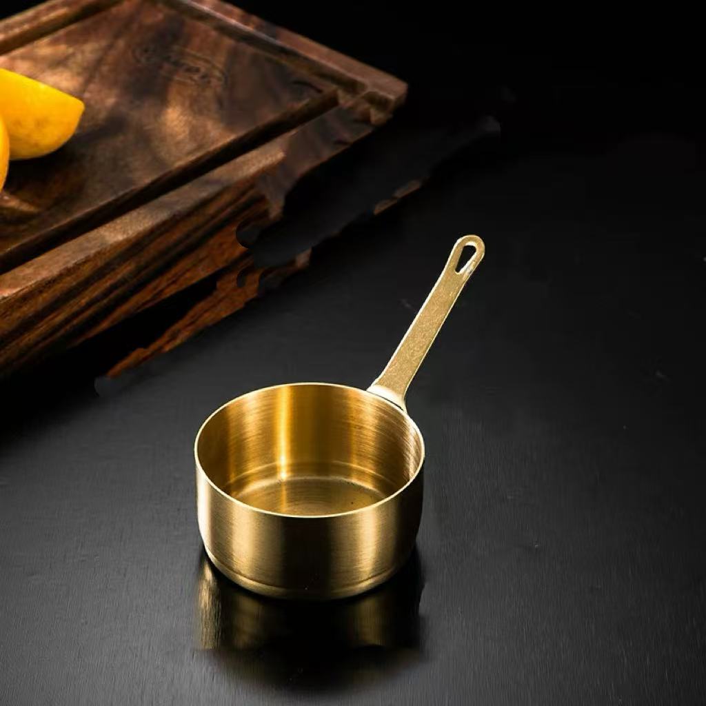 CHEFCO,MSP-100G,Golden Stainless Stee  Mini Sauce Pan,(7cm/2.8"Dia,3.2cm/1.3 High)100ML - Chefcoca