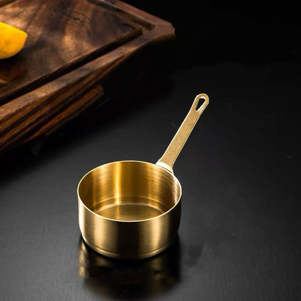 CHEFCO,MSP-250G,Golden Stainless Steel Mini Sauce Pan, (8cm/3.15"Dia, 5cm/2" High)250ML - Chefcoca