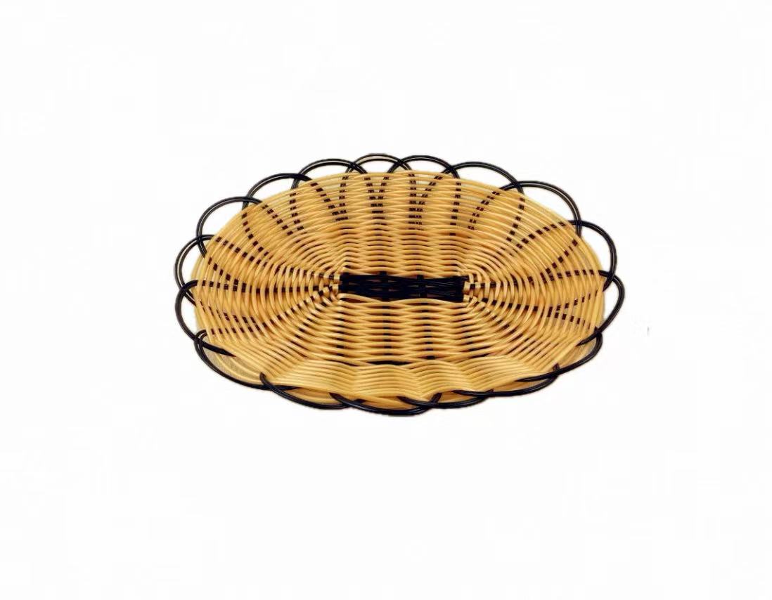 CHEFCO, OWB-21166, Panier de service ovale tressé à bordure noire