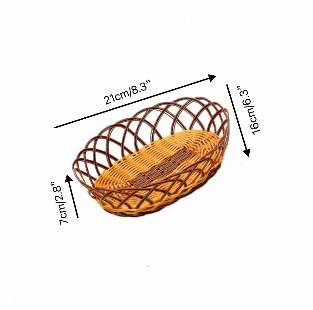 CHEFCO,OWB-21177, panier de service tissé ovale noir et orangé