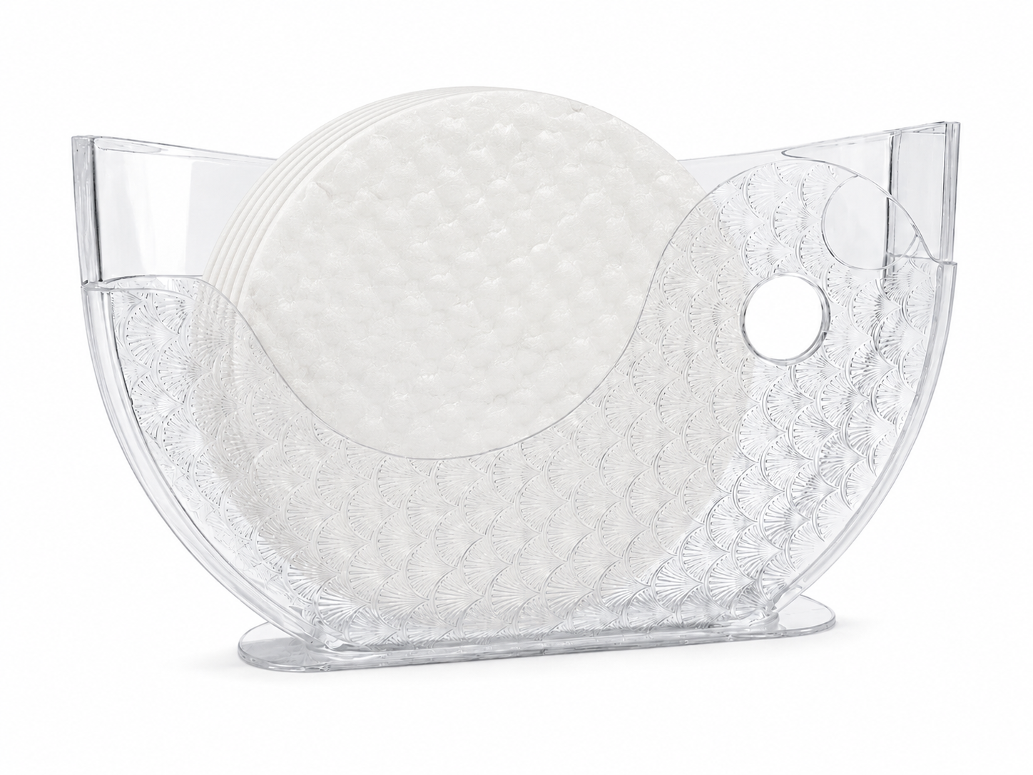 CHEFCO,PRPB-1106, Plastic Rice Paper Water Bowl with Side Pocket Holder, 11" Wx6.4" H - Chefcoca