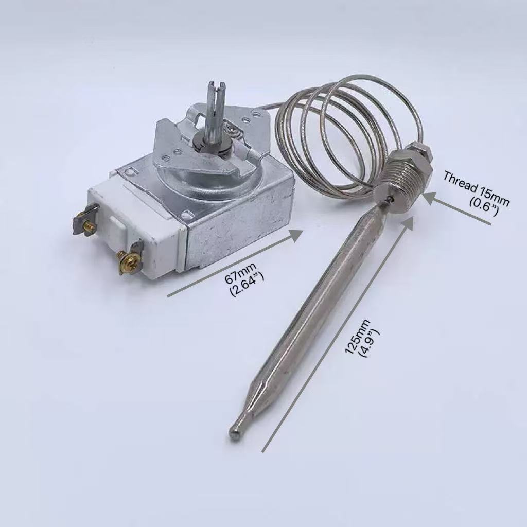 CHEFCO,RX-2-24 Thermostat for Fryer 3/8" Mpt Stuff Box - Replacement Part  (FINAL SALE, NO RETURN OR EXCHANGE) - Chefcoca