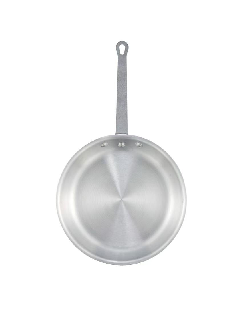 CHEFCO,SE-AP-12, 12"Natural Alumimum Fry Pan, Heavy-Duty - Chefcoca