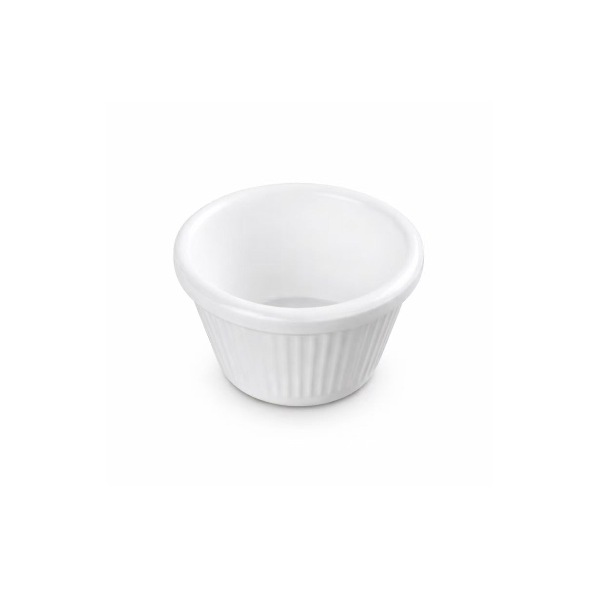 CHEFCO, SE-RFM-2W, Melamine Ramekin Fluted, 2 oz, White, 1 pc - Chefcoca