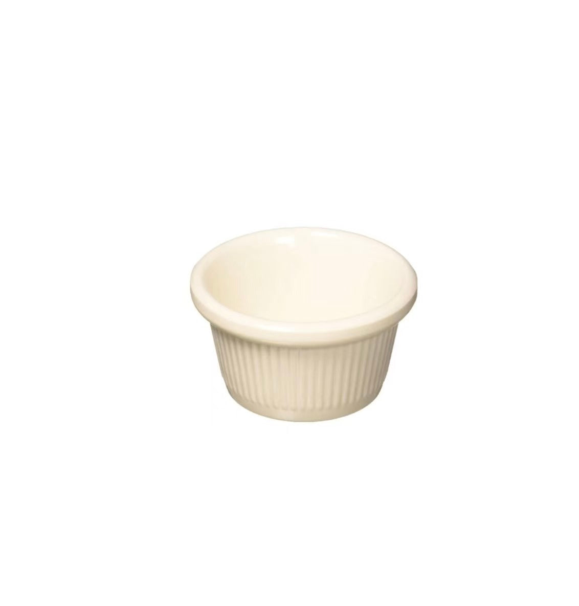 CHEFCO,SE-RFM-3B, Melamine Ramekin Fluted, 3 oz, Beige ,1PC - Chefcoca