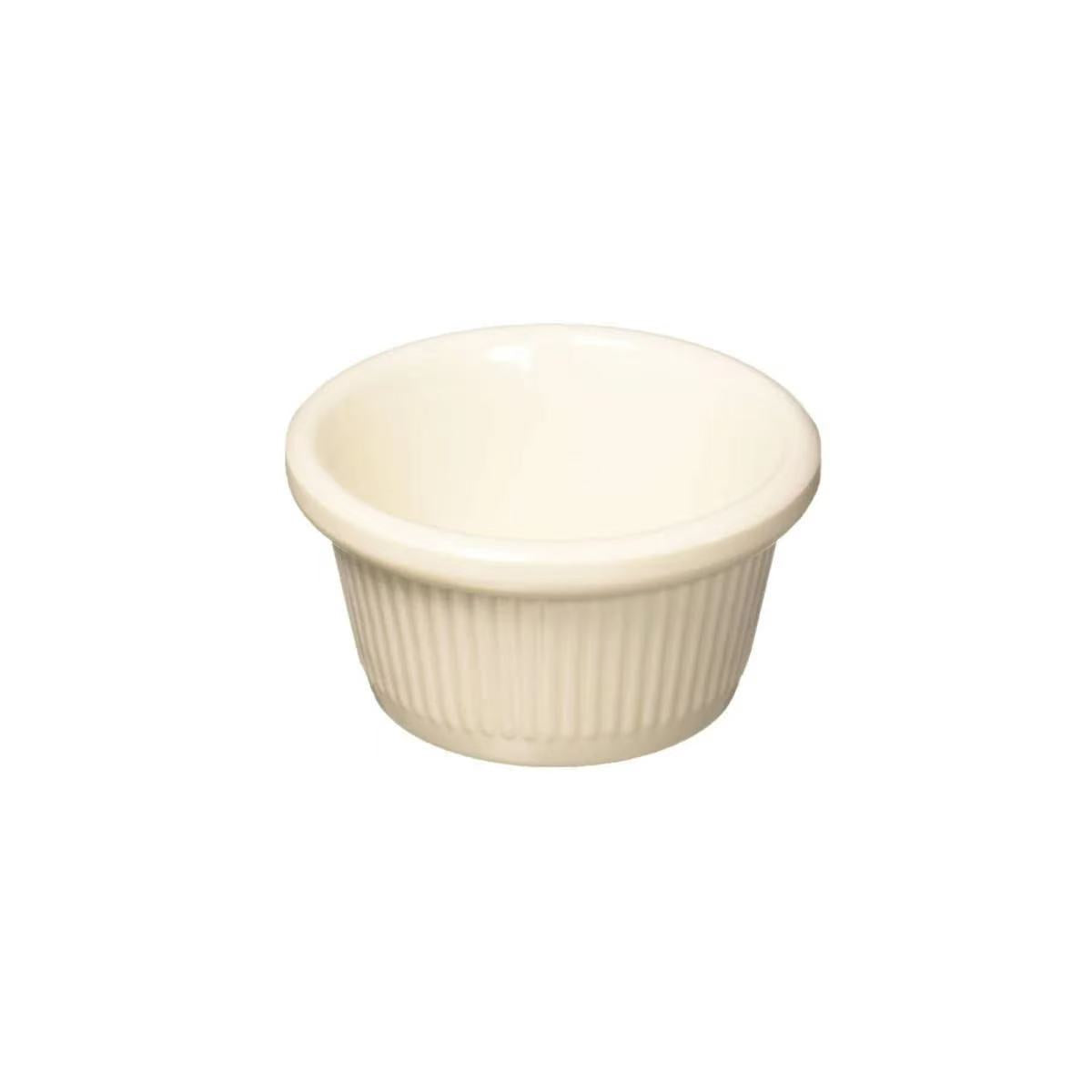 CHEFCO,SE-RFM-4B, Melamine Ramekin Fluted, 4 oz, Beige ,1PC - Chefcoca