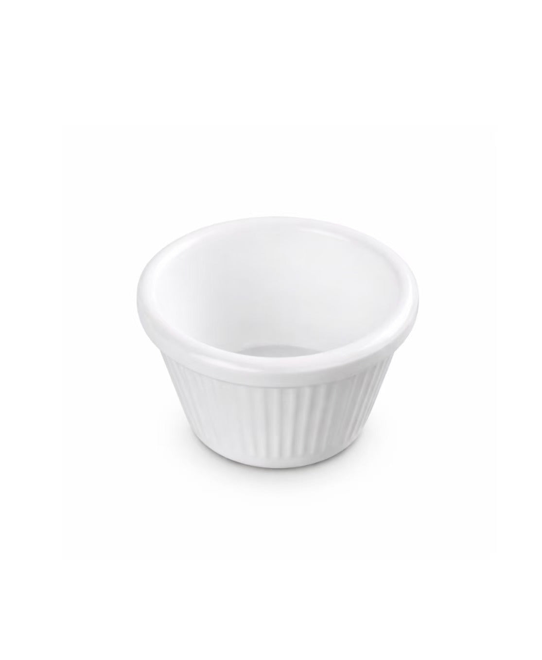 CHEFCO, SE-RFM-4W, Melamine Ramekin Fluted, 4 oz, White, 1 pc - Chefcoca