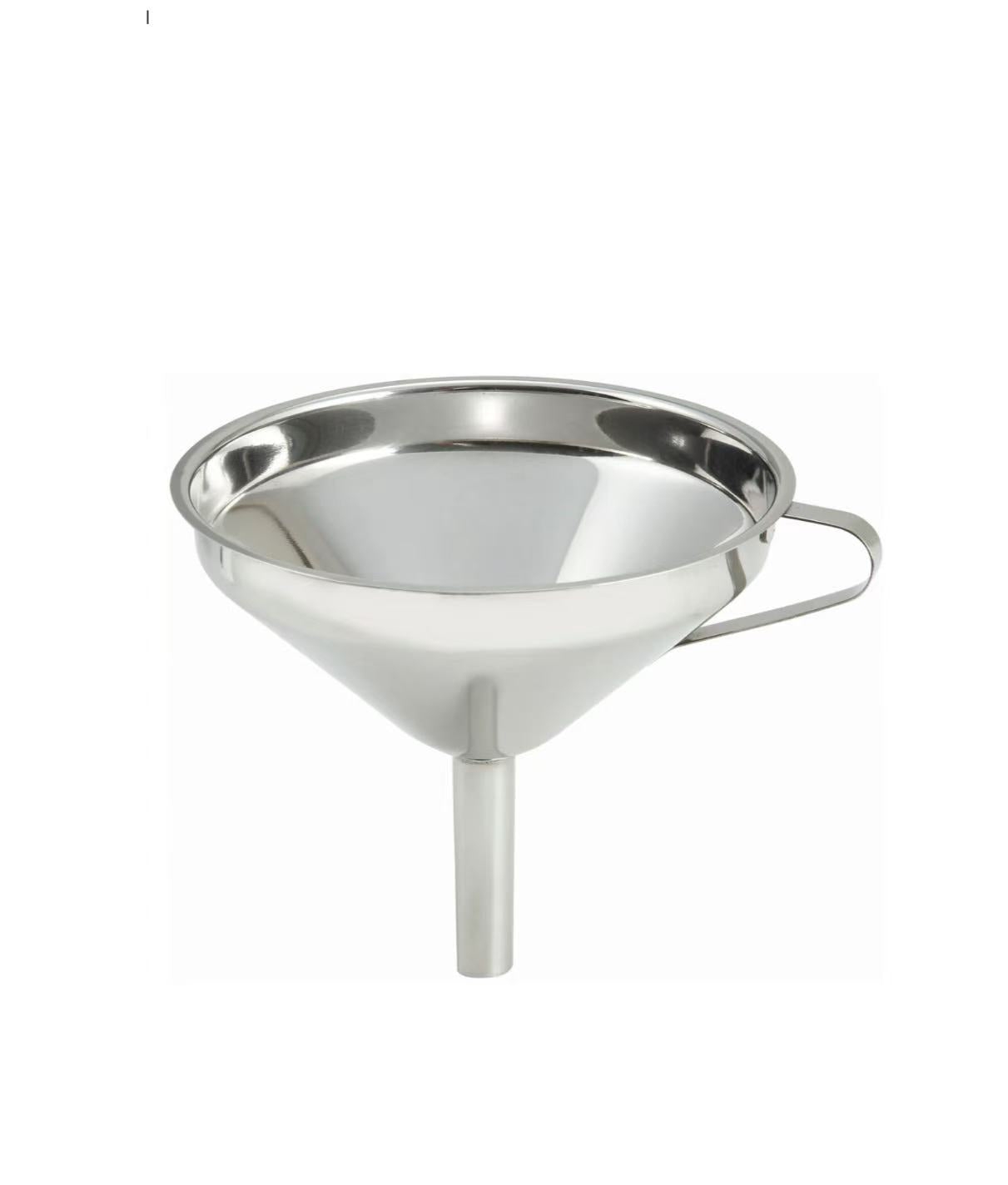 Entonnoir à large ouverture en acier inoxydable avec finition miroir (5" à 5,75" de diamètre)