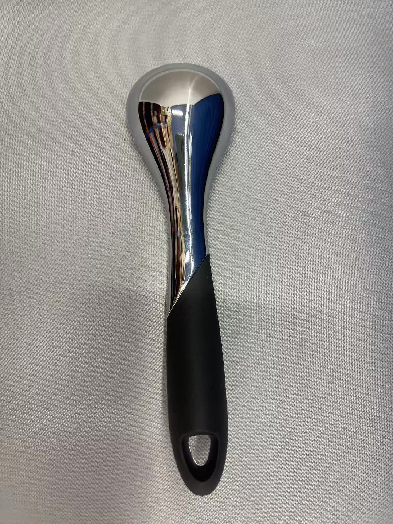 Stainless steel Ice cream scoop, with Silicone handle, Muti-use, 2" Wide x 7" Long - Chefcoca