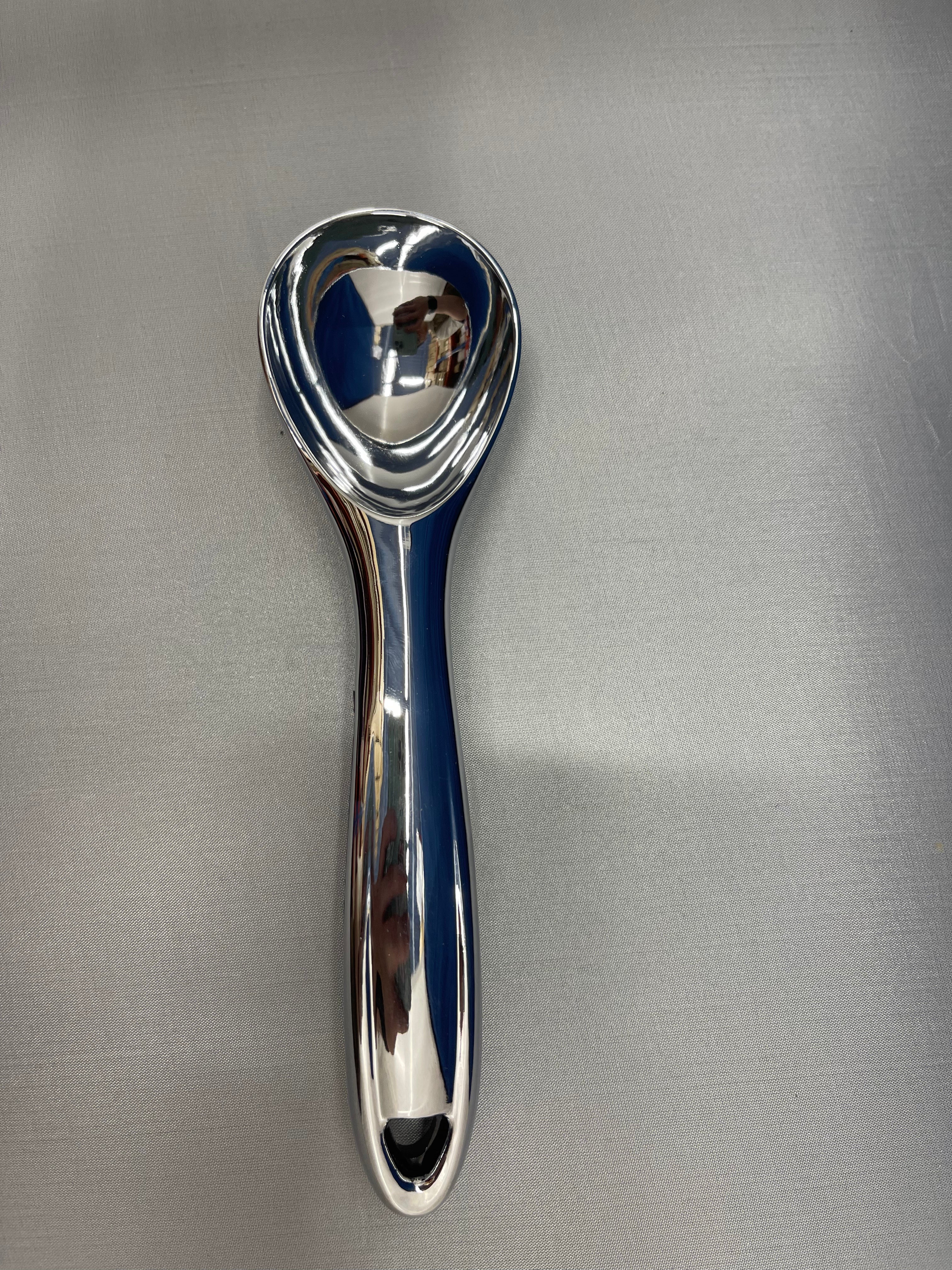 Stainless steel Ice cream scoop, with Silicone handle, Muti-use, 2" Wide x 7" Long - Chefcoca