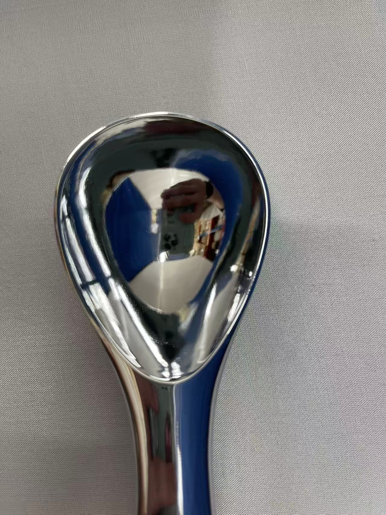 Stainless steel Ice cream scoop, with Silicone handle, Muti-use, 2" Wide x 7" Long - Chefcoca