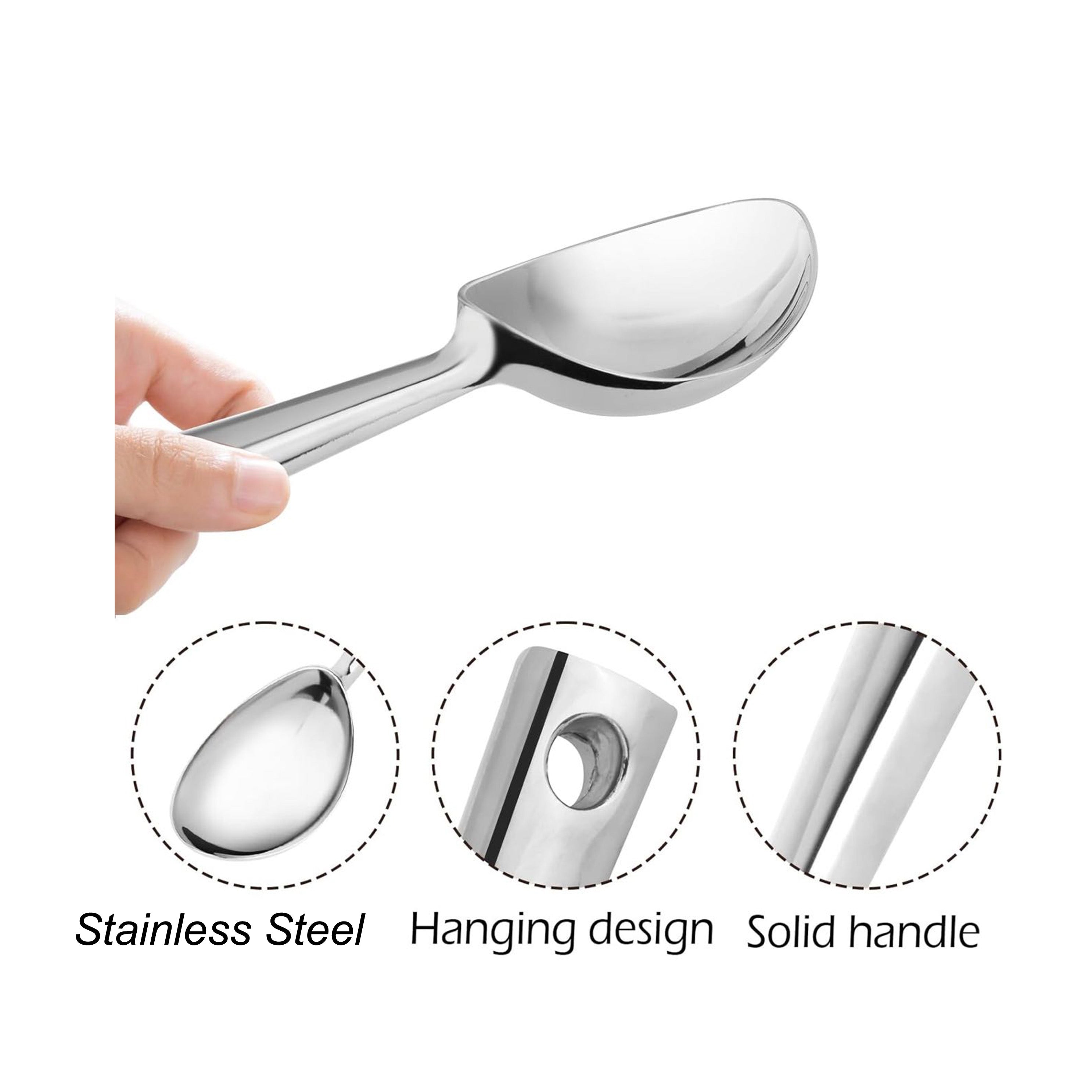 Stainless steel Ice cream scoop-Muti-use, 1.5" wide x 7.8" Long - Chefcoca