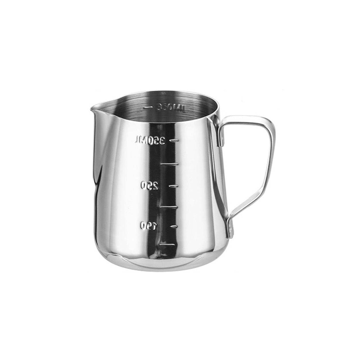 CHEFCO,SMC-350, Coffee Milk Frothing Pitcher Jug Stainless Steel Cappuccino Cream Frothing Jug Pitcher with Scale Barista Frother Pitcher for Latte Art Coffee Accessories (350ml) - Chefcoca