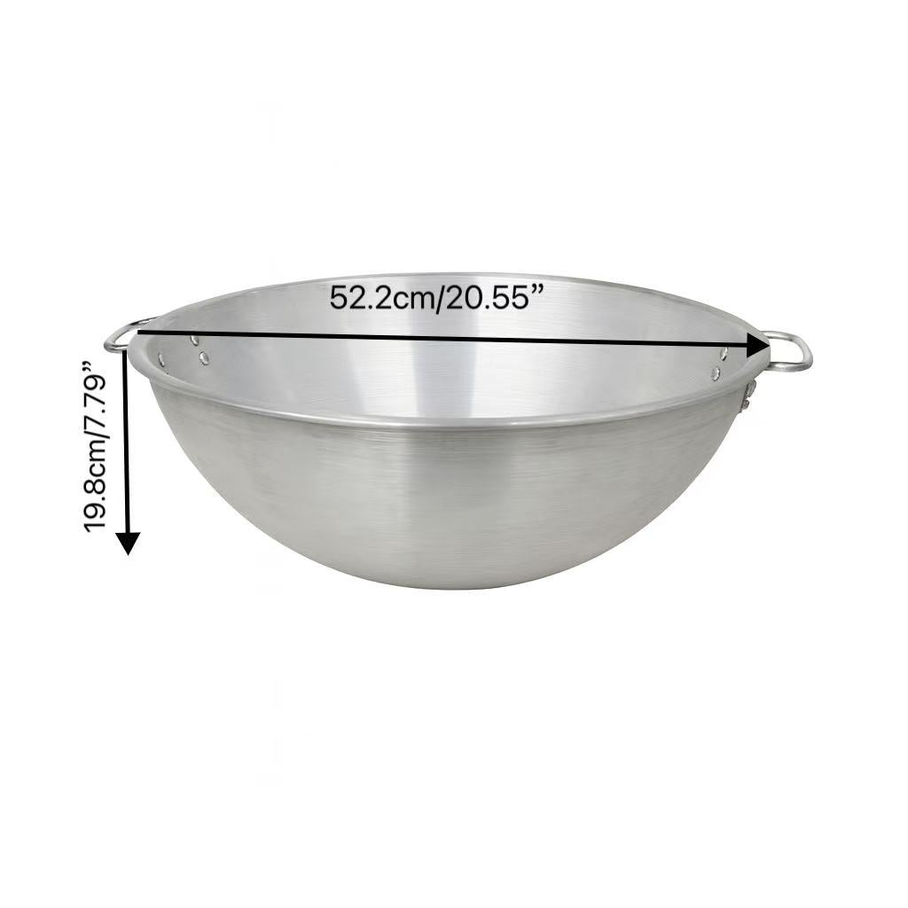 CHEFCO,SPA-25, 25" Aluminum Soup Wokwith Dual Handles, Round Bottom