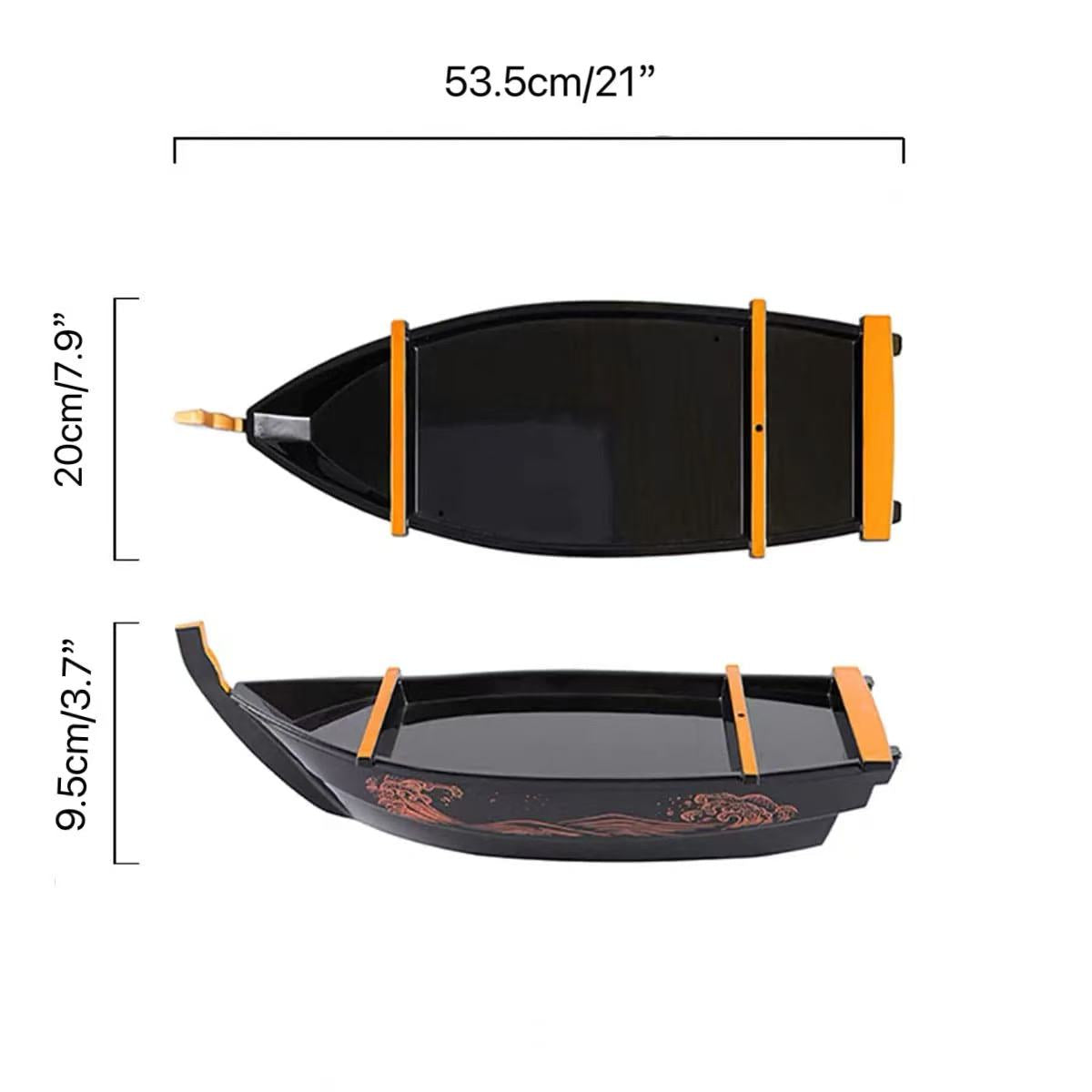 CHEFCO,SQLP056, 21" Sushi Serving Treasure Boat - Chefcoca