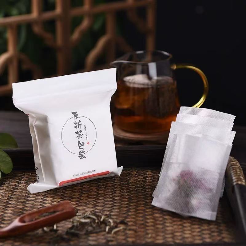 CHEFCO,TB-100A, Refolded Dispoable Tea Bag-PLA Corn fiber material-100pcs/bag - Chefcoca