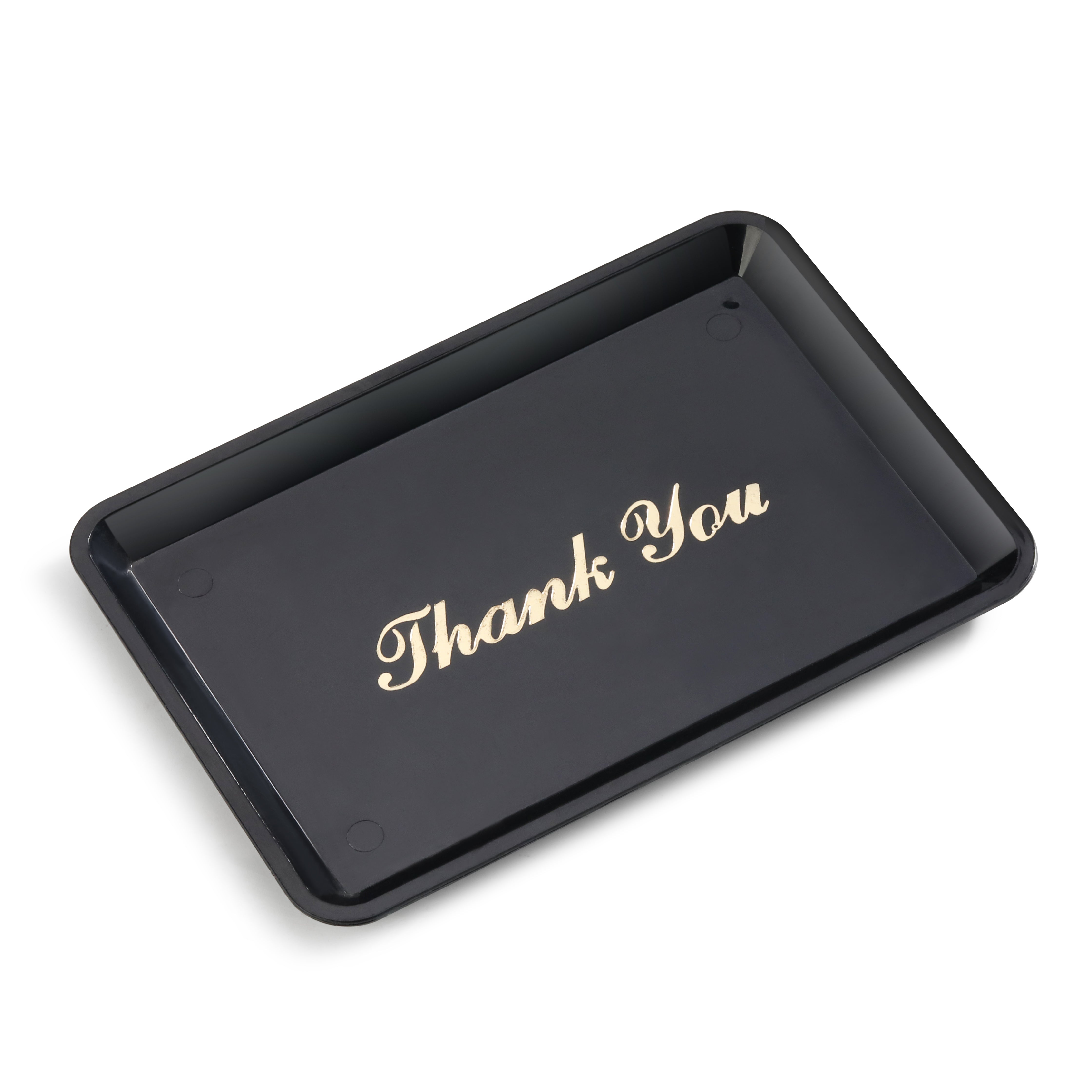 CHEFCO,TT-46BK/TT-46,Tip Tray with "Thank You" Gold Imprint - Chefcoca