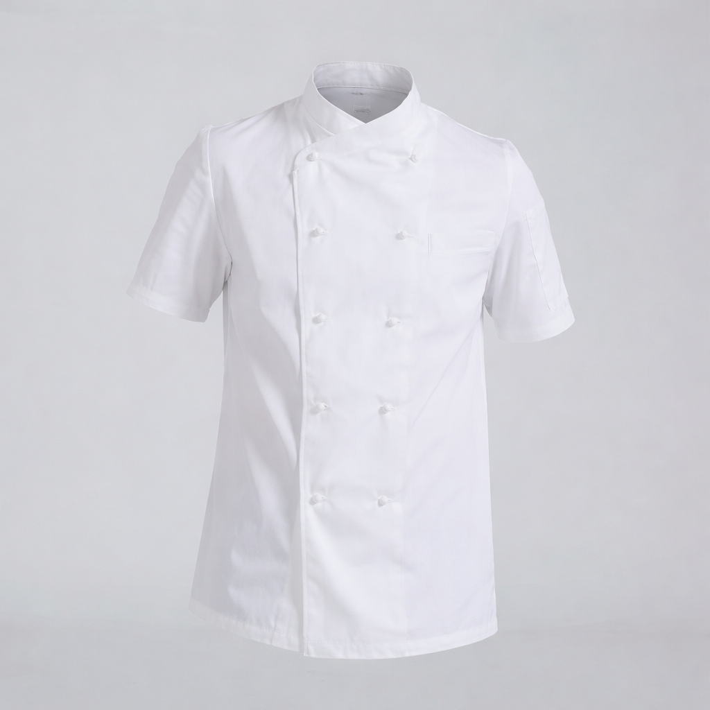 CHEFCO,WCC-1-XL, Short-Sleeved White Chef Clothes - Chefcoca
