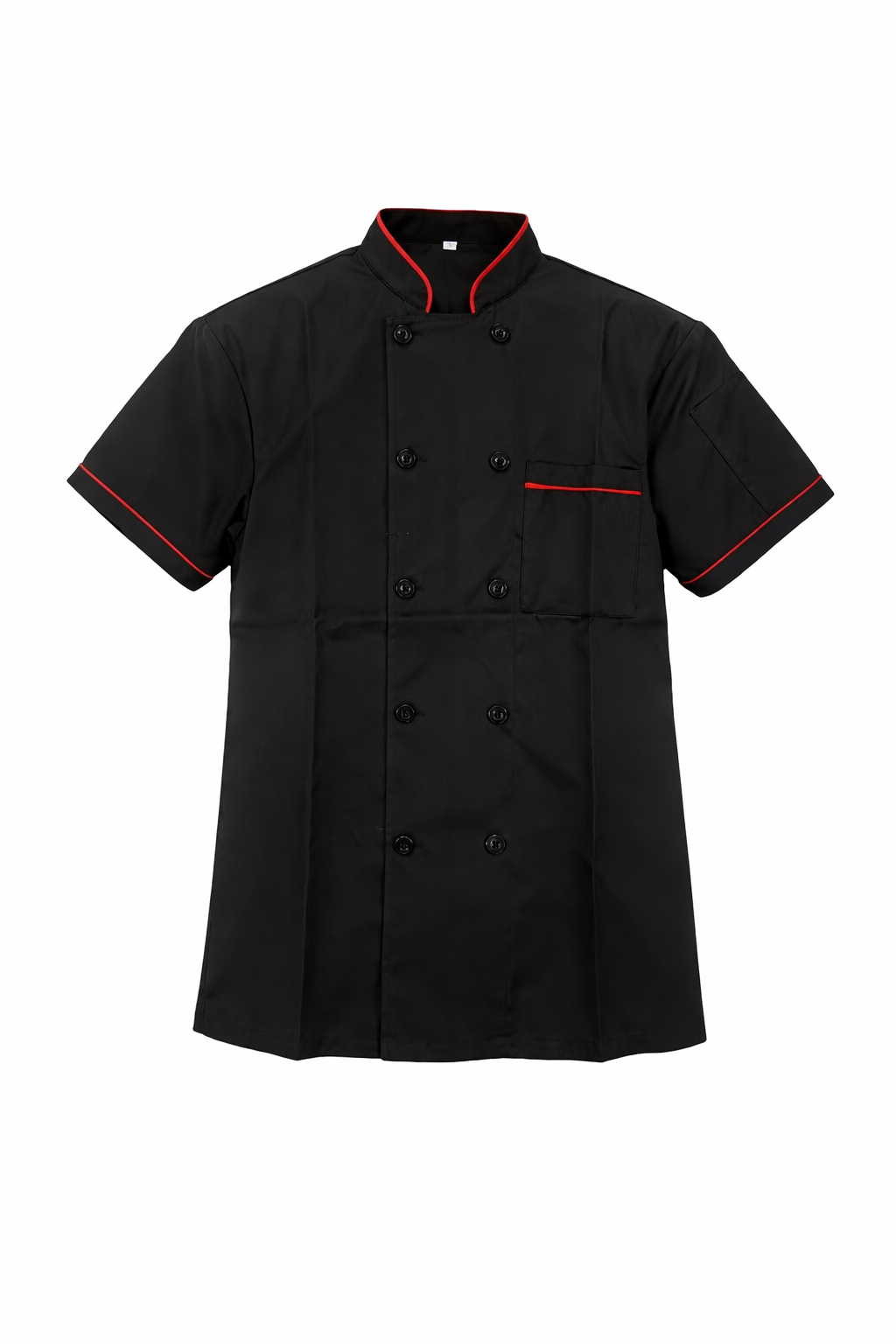 CHEFCO,WCC-2-XL,Black Working Clothe with Red Line -Short Sleeves - Chefcoca