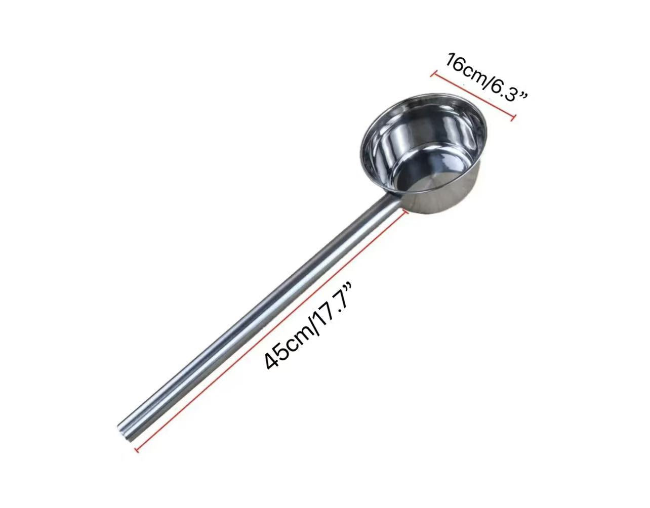 CHEFCO,WL-L16-45,Stainless Steel Long Handle Water Ladle(16CM/6.3") - Chefcoca