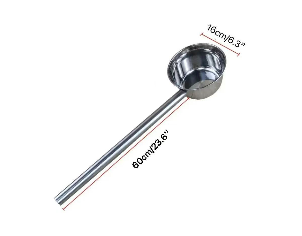 CHEFCO,WL-L16-60,Stainless Steel Long Handle Water Ladle(16CM/6.3") - Chefcoca