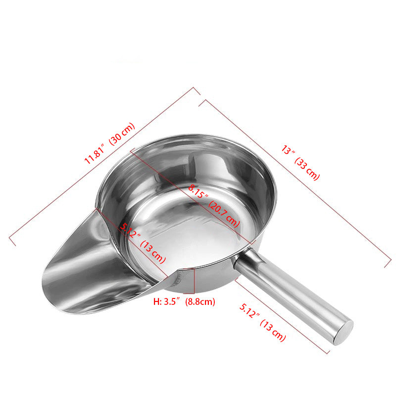 CHEFCO,WL-S21,Stainless steel Chip scoop shovel, Non-Slip popcorn scooper with handles