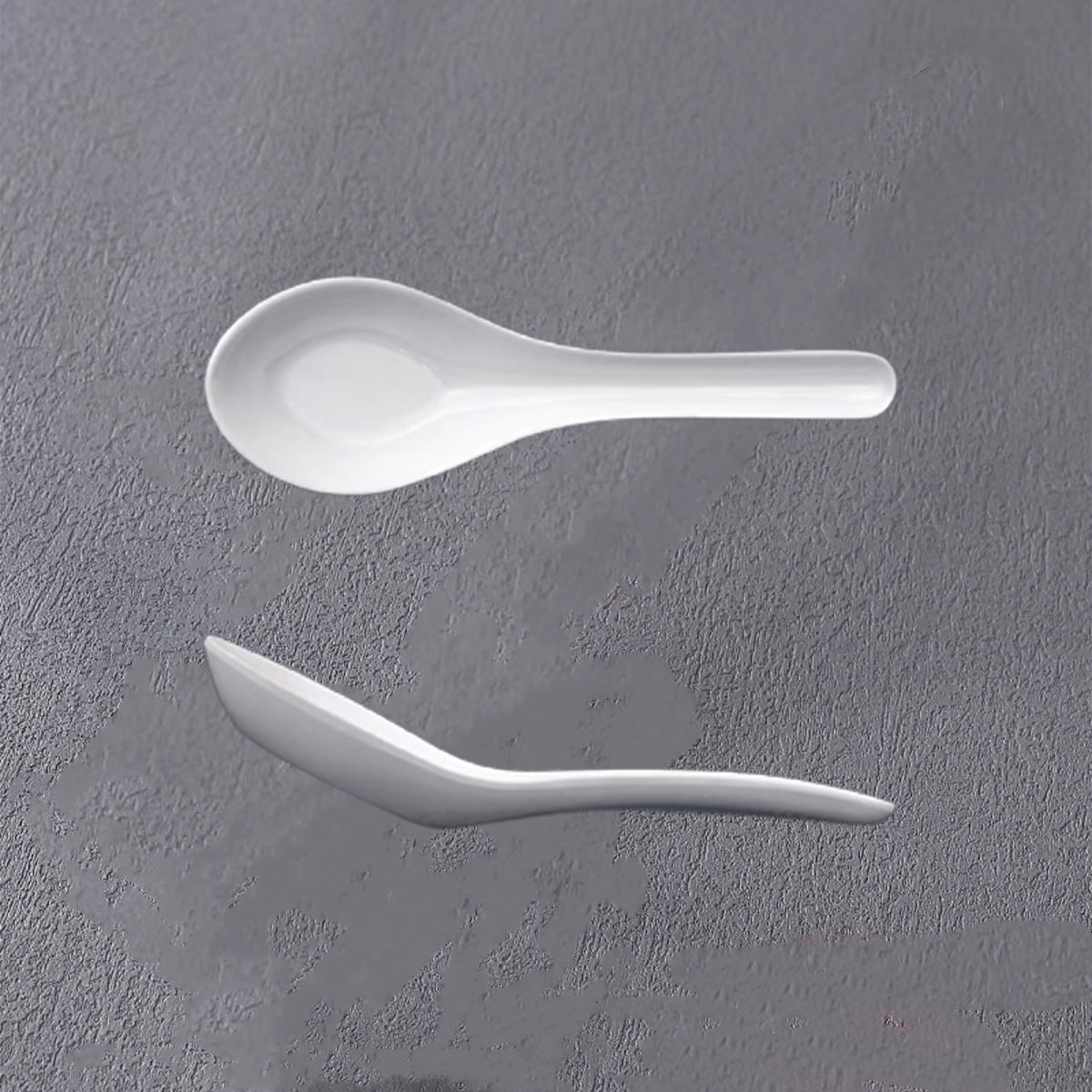 CHEFCO, White Melamine Soup Spoon (S151) x 12 pcs - Chefcoca