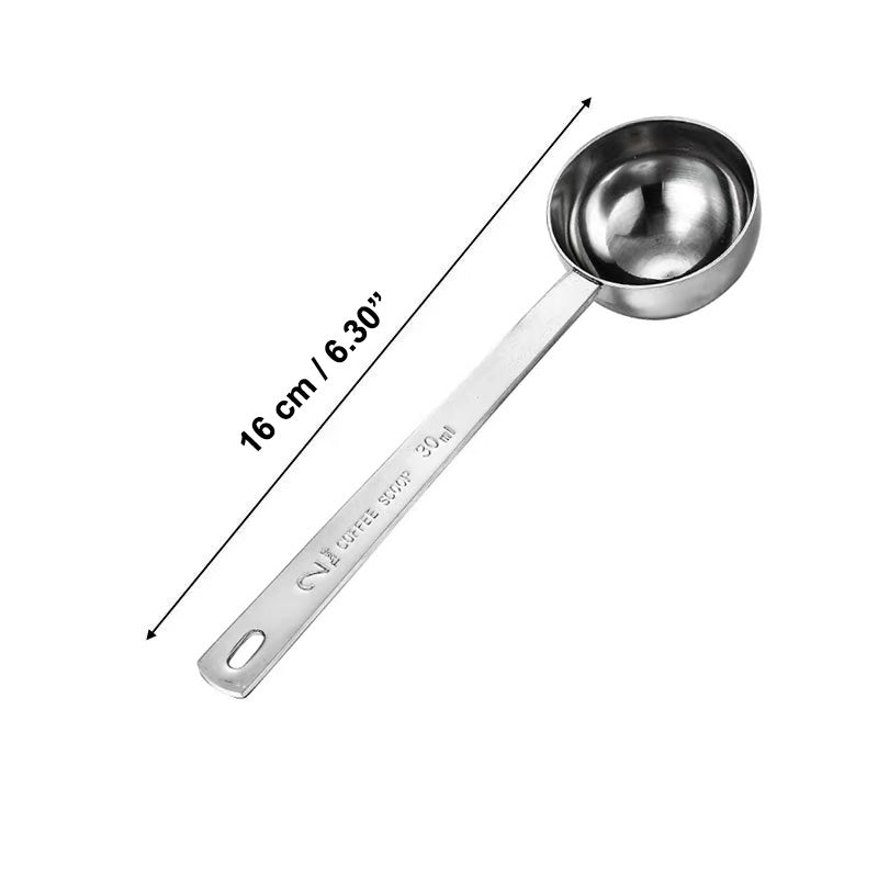 Chefco, SMS-30, 30 ML Coffee Scoop,Stainless Steel Coffee Measuring Scoop,Metal Coffee Scoop Premium Long Handle Measure Spoon for Coffee Powder and Coffee Making,Durable Serving Utensil