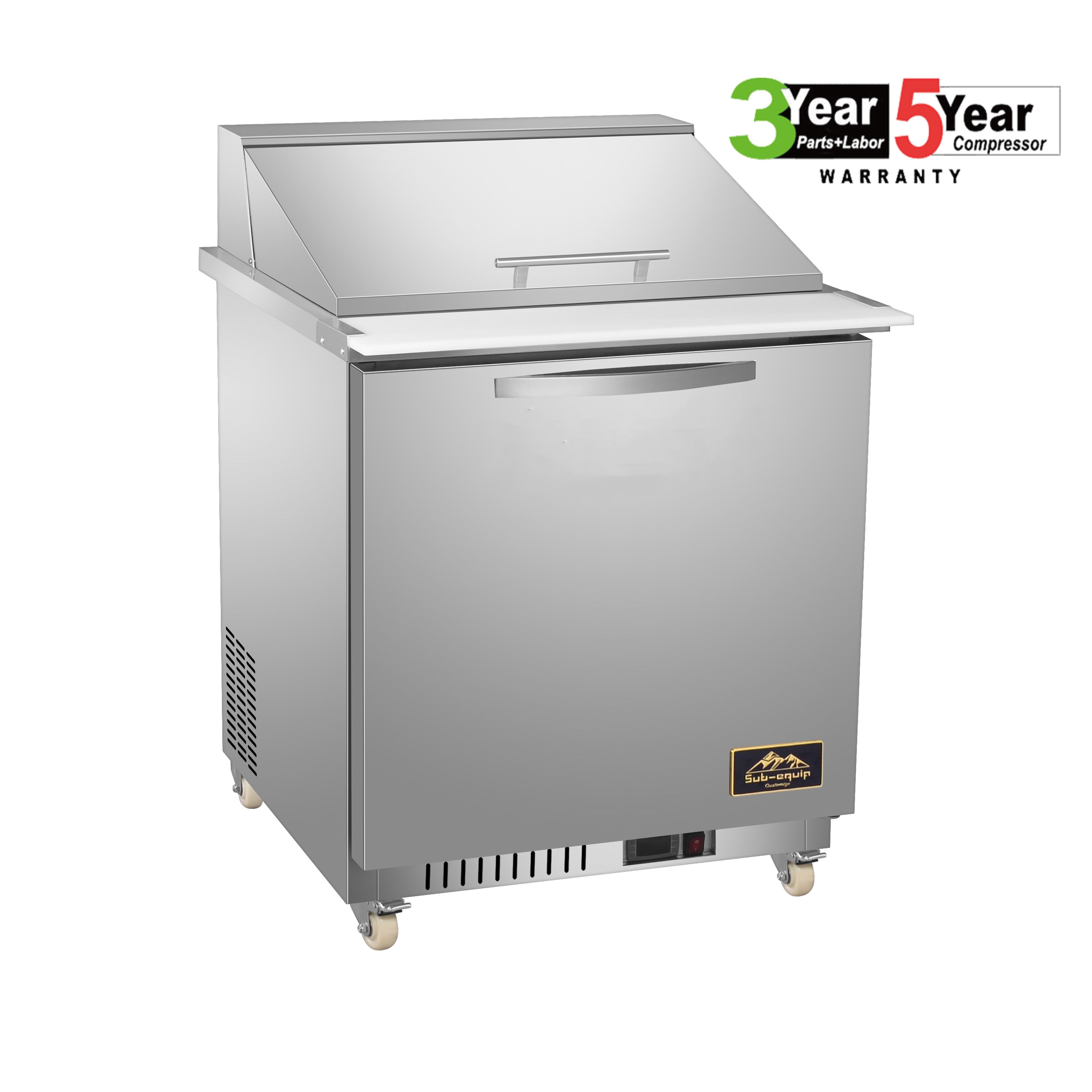 Sub-equip, 29" single door Salad and Sandwich Refrigerated Prep Table - Chefcoca