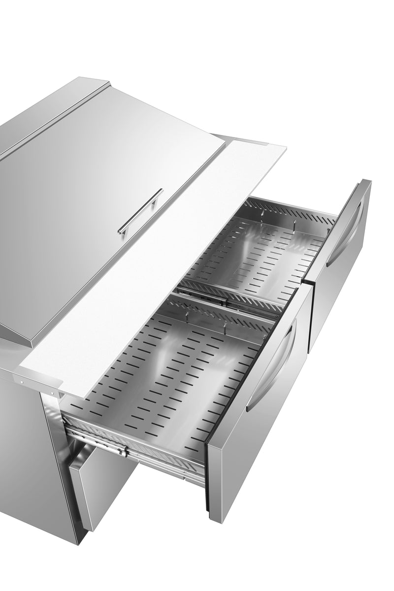 Sub-equip, 48" Mega Top Cooler Sandwich Prep Table with 4  Drawers