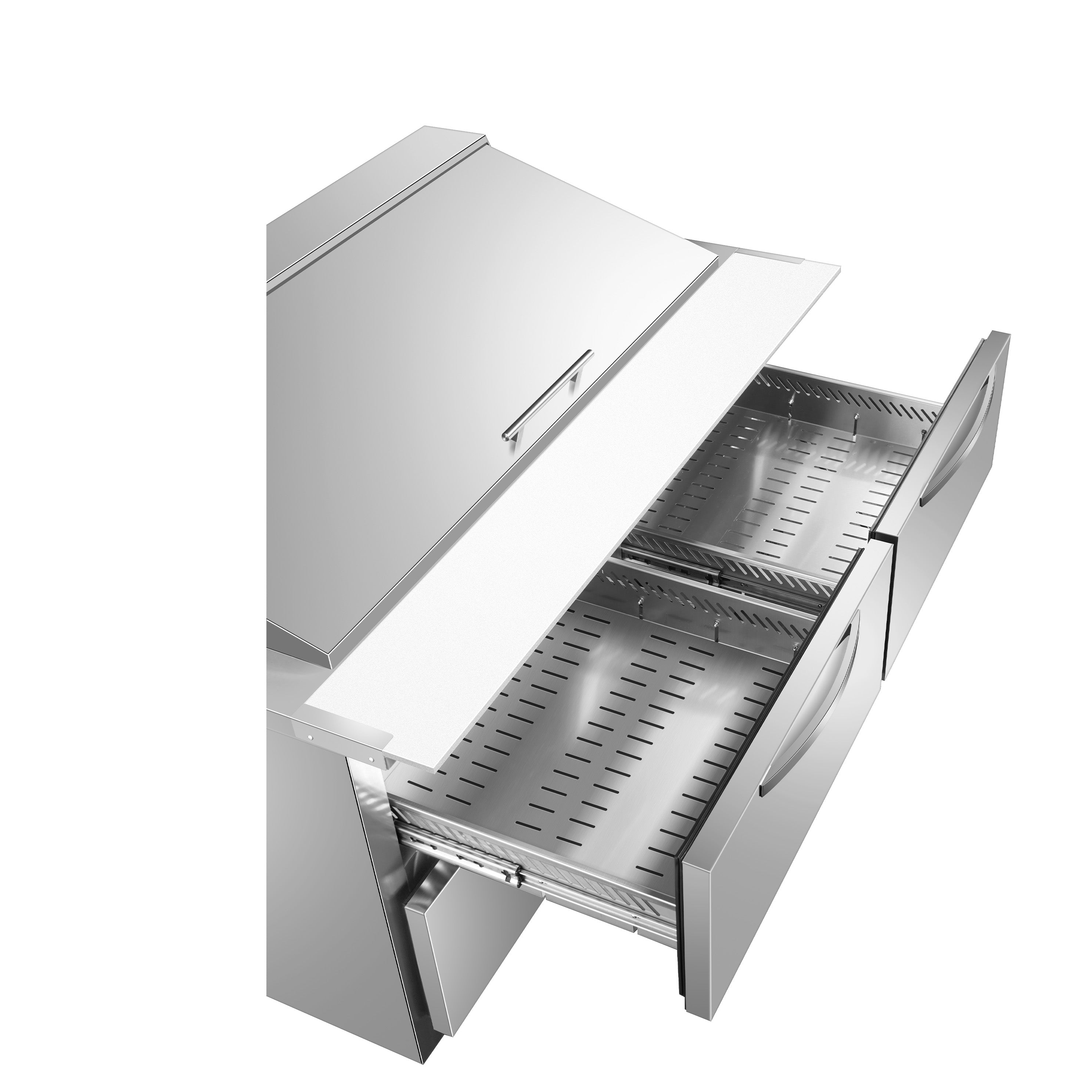 Sub-equip, 60" Mega Top Cooler Sandwich Prep Table with 4 Drawers