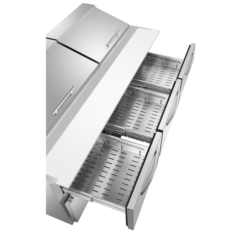 Sub-equip, 72" Mega Top Cooler Salad and Sandwich Prep Table with 4 Drawers