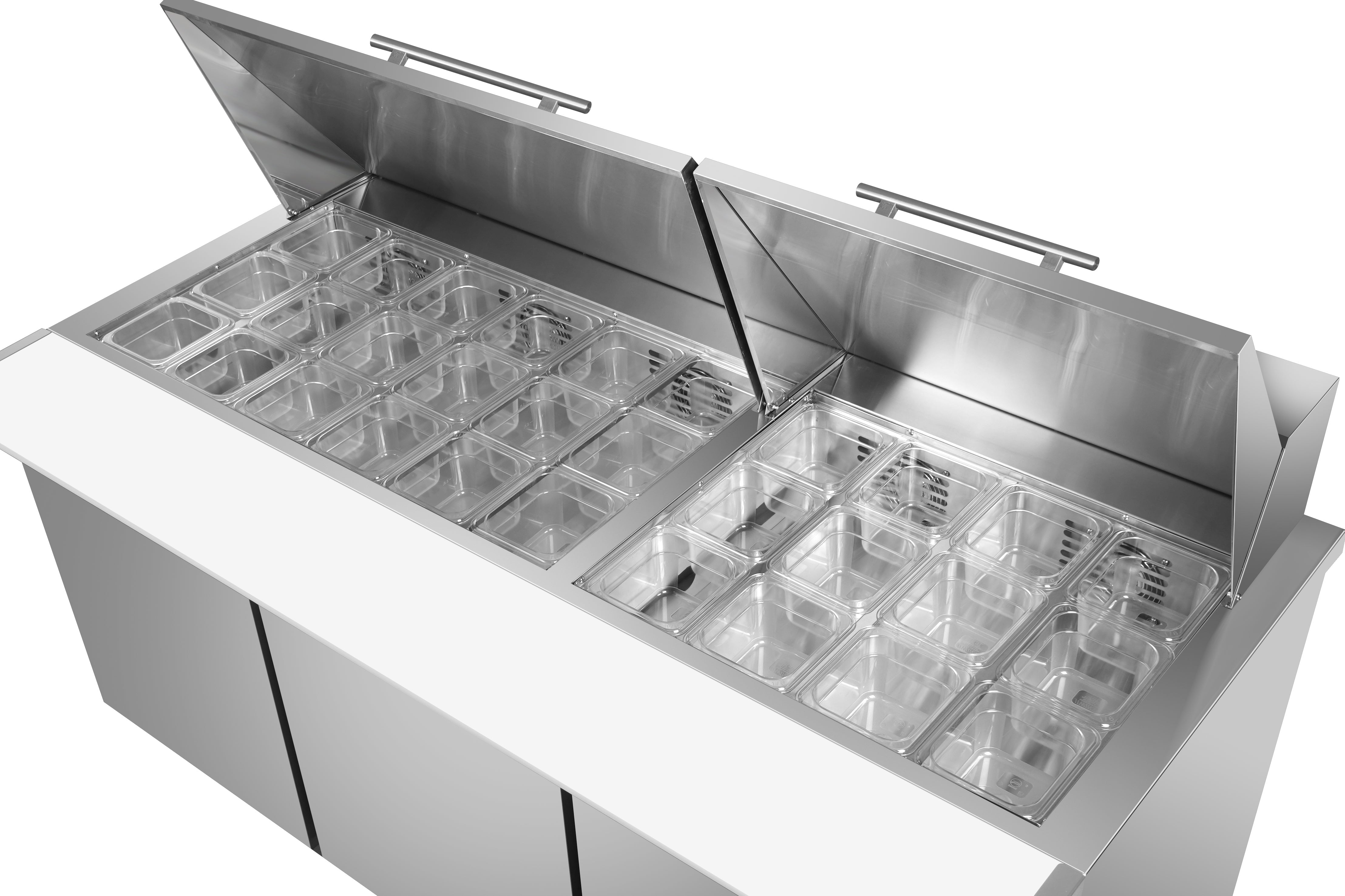 Sub-equip, 72" Mega Top Cooler Salad and Sandwich Prep Table with 2 Drawers