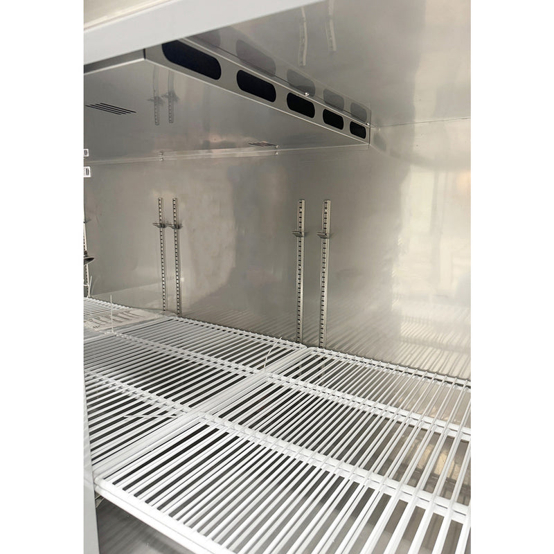 Sub-equip, 48" Single Door Salad and Sandwich Refrigerated Prep Table With Side Mounted Compressor