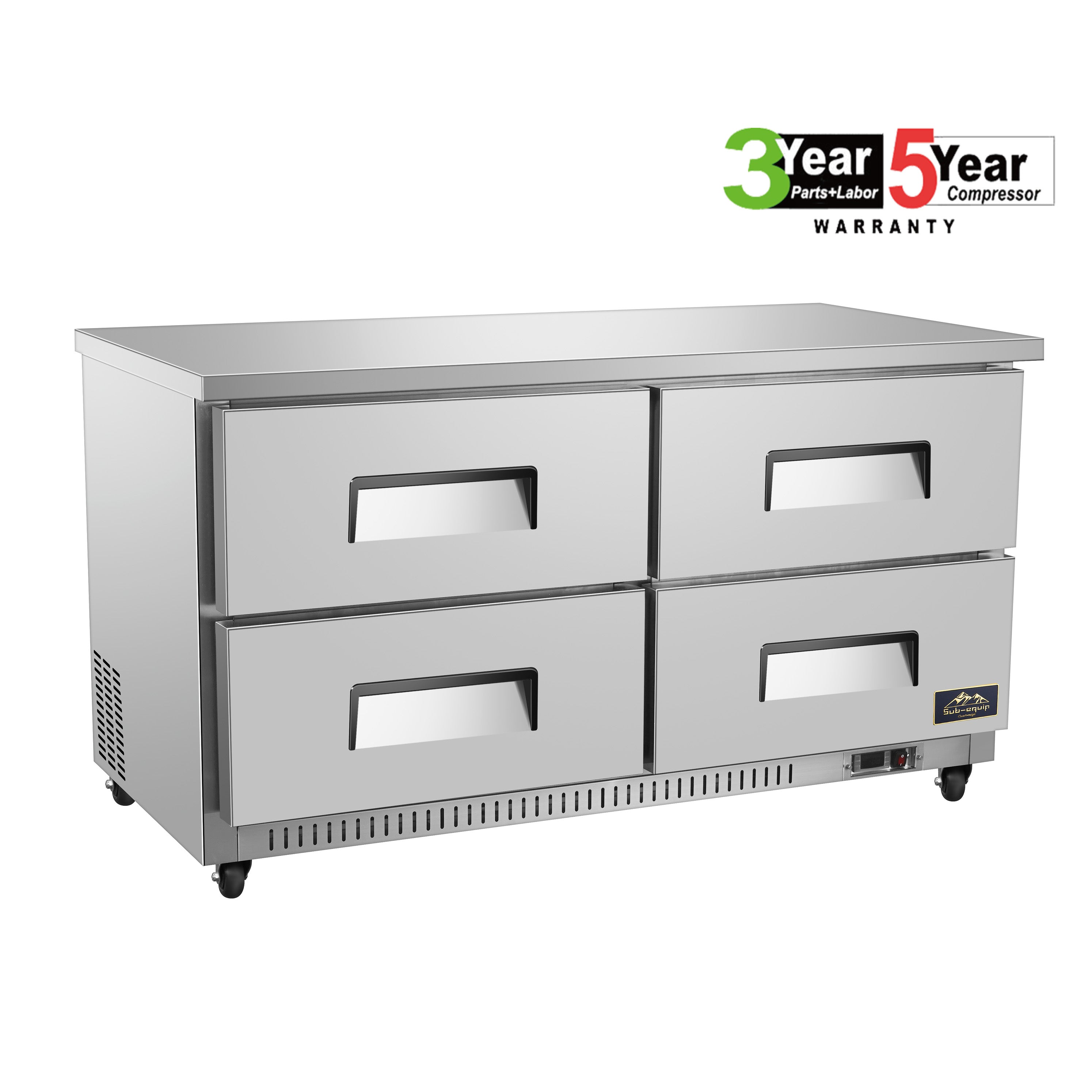 Sub-equip 48" Commercial Undercounter Cooler with 4 Drawers