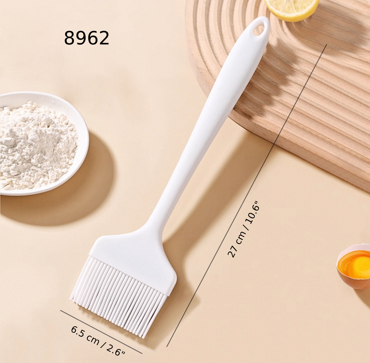 Chefco, 8962,White Silicone Brush 26cmx7 cm - Chefcoca