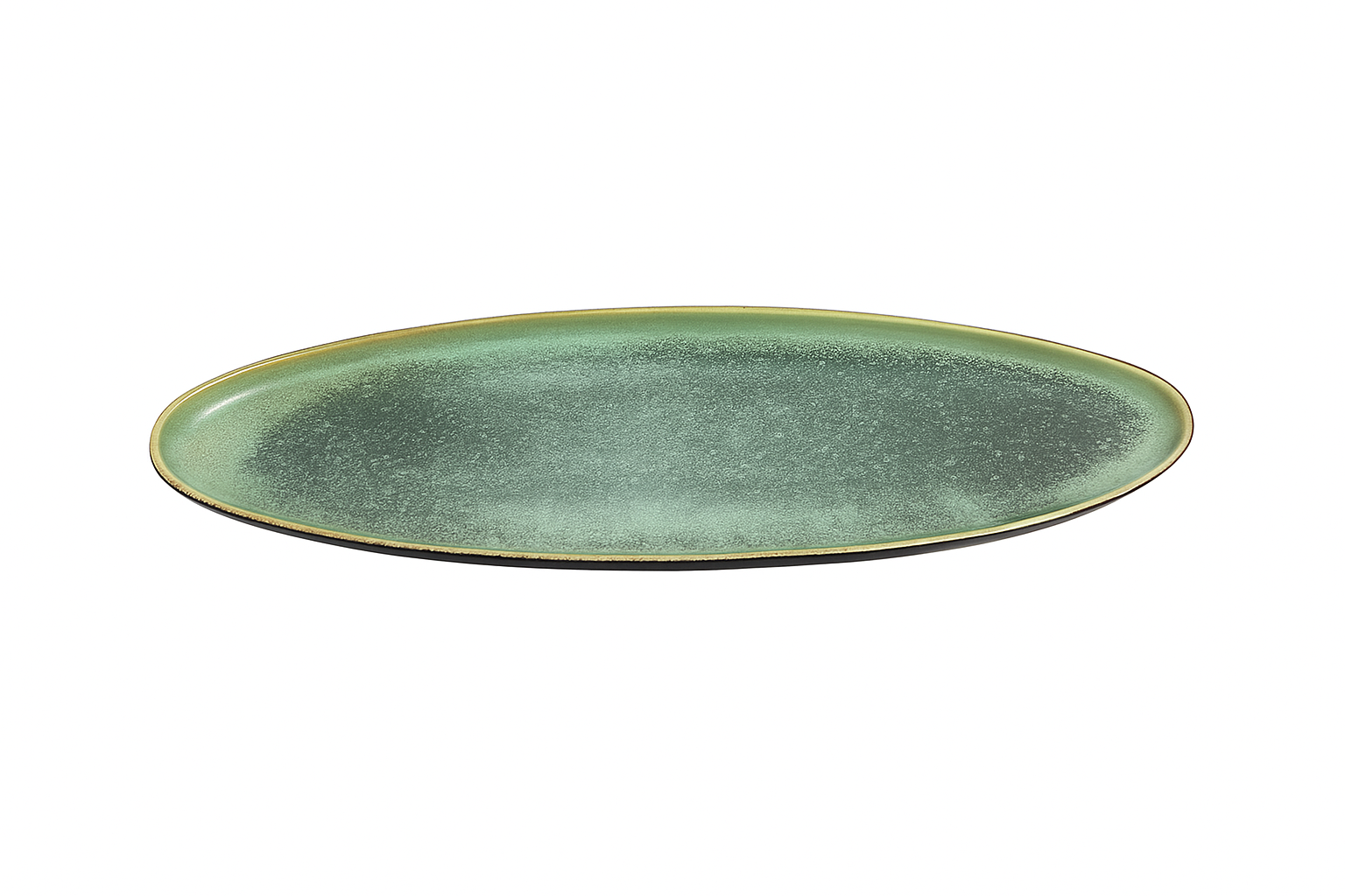 Chefco,GR421303 16.5'' Oval Jade Ceramic Plate